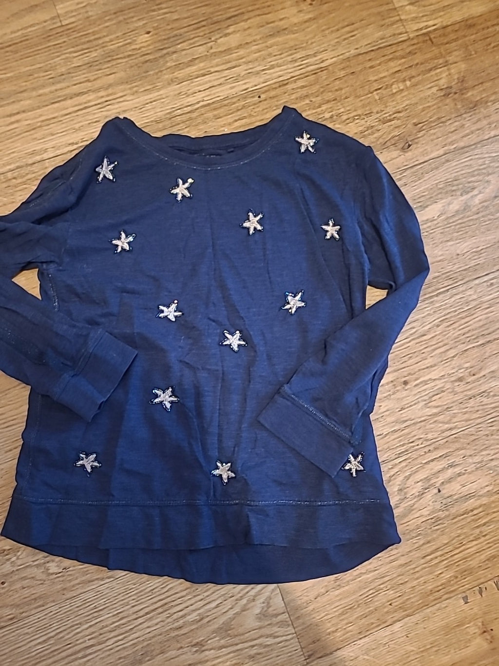 Girls Next Age 8 Years Navy Star Long Sleeved Tshirt