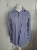 Mens Classic Shirtings Size 16.5in Blue Long Sleeve Shirt