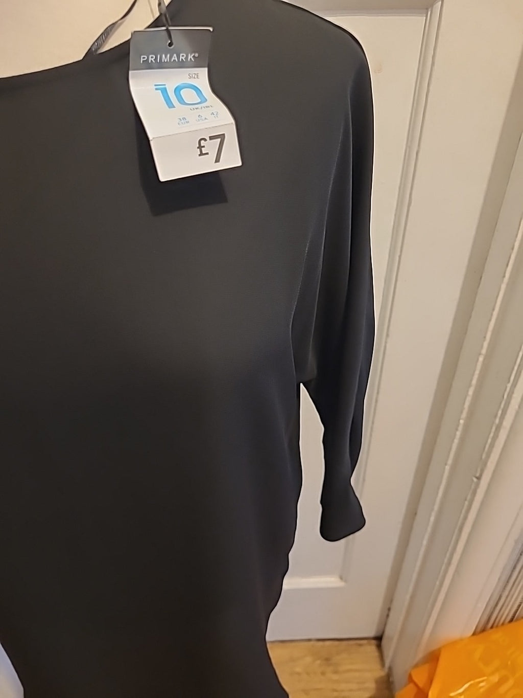 Brand New Ladies Primark Size 10 Black Long Sleeved Blouse