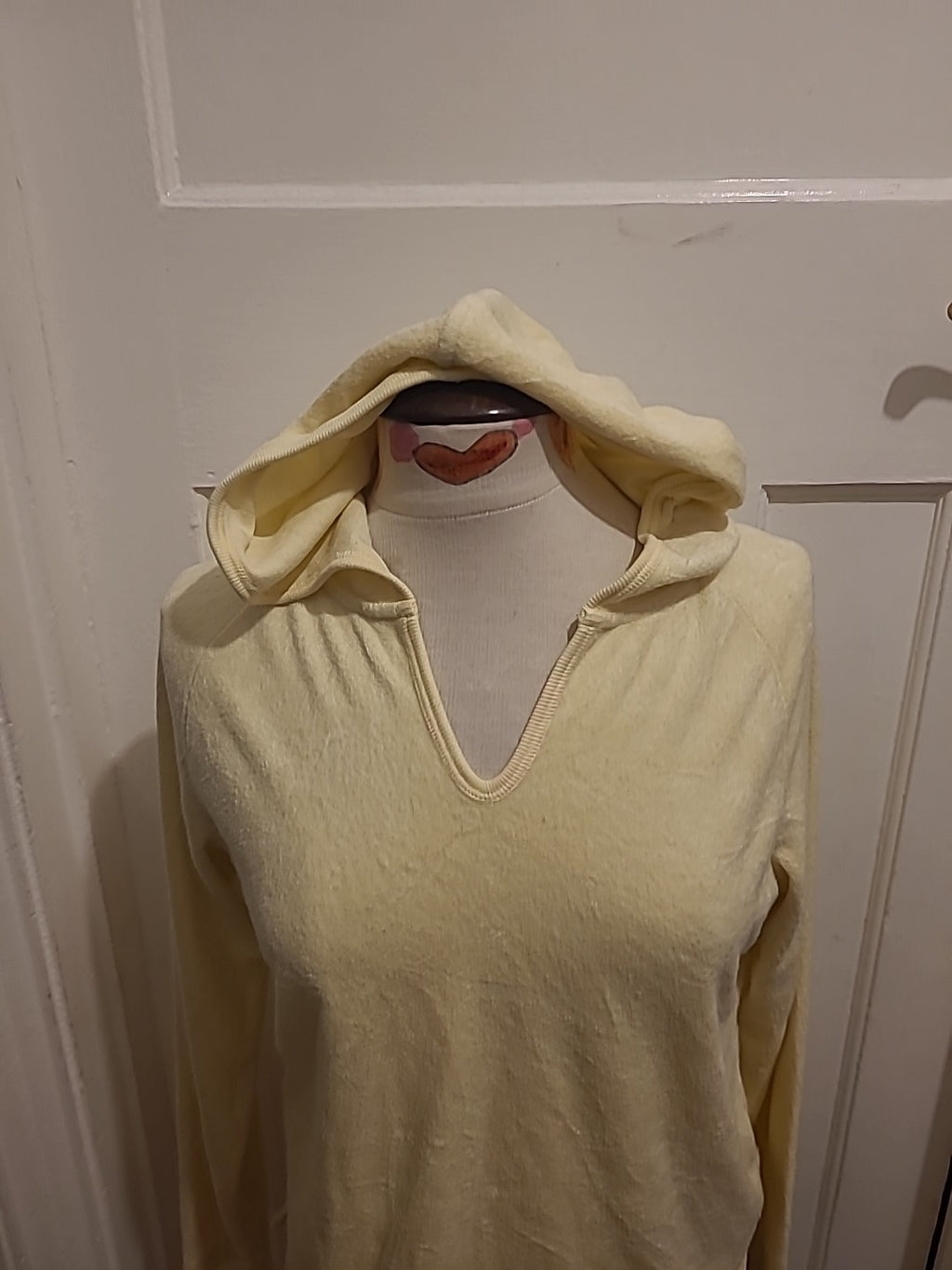 Ladies Cotton Traders Size 12 Yellow Long Sleeved Hooded Top