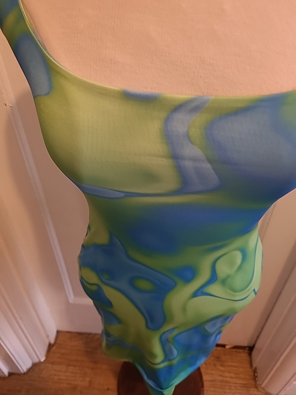 Ladies I Saw It First Summer Bodycon Dress Size 6 Blue/green