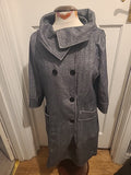 Ladies Lulu & Red Size 6 Aprox Grey Toned Long Sleeve Coat