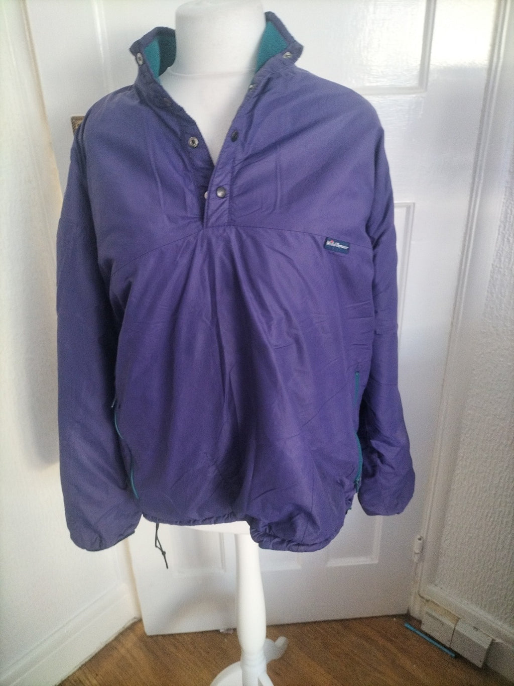 Mens Polartec Size Large Purple Fleece Lined Coat