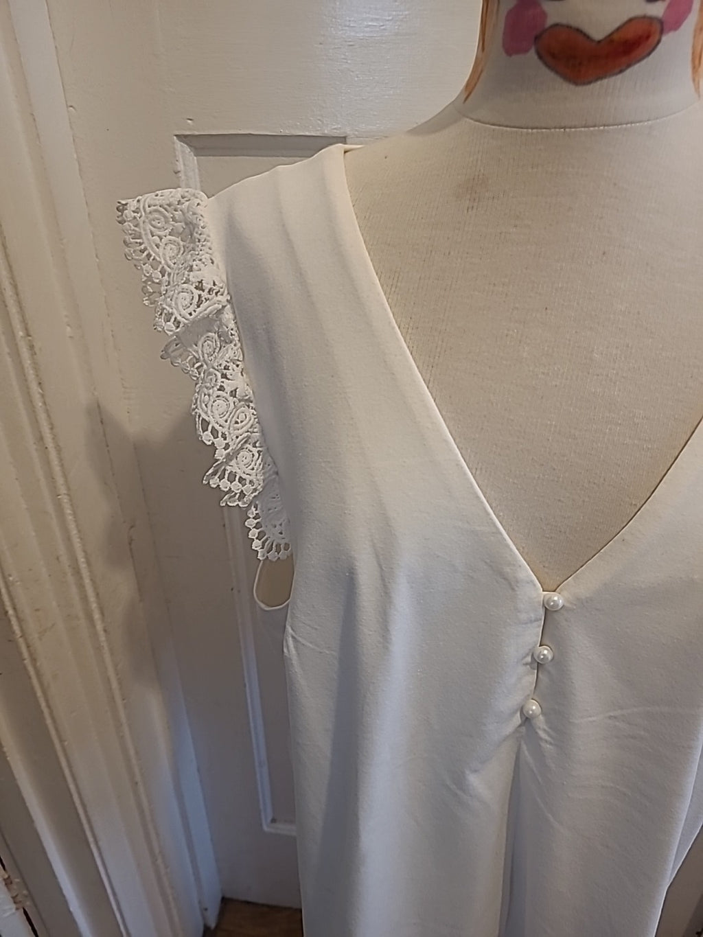 Ladies Shein Curve Top 4XL White