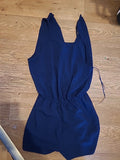Ladies Primark Size 10 Navy Blue Sleeveless Playsuit