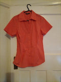 Ladies Papaya Size 10 Pink Short Sleeved Buttoned Blouse