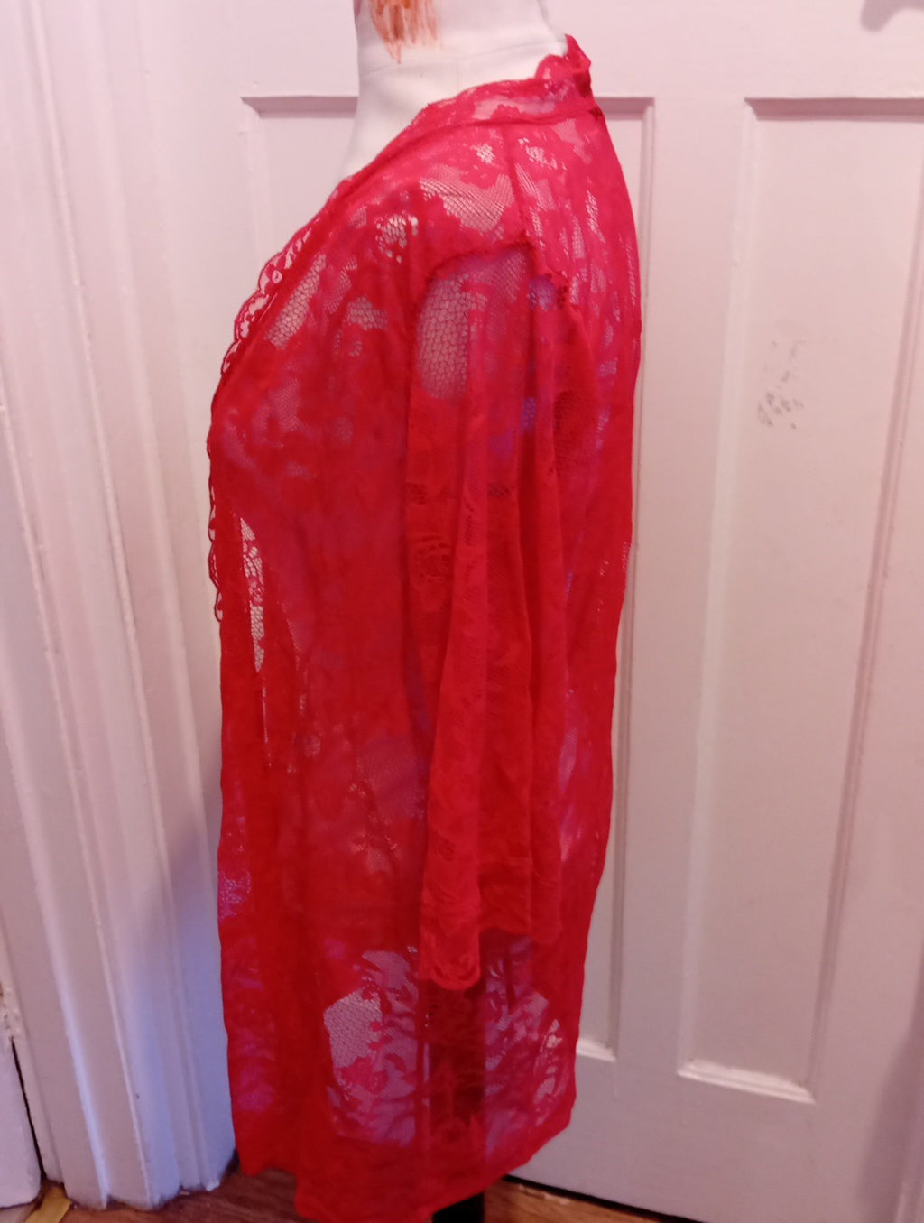 Ladies Love Honey One Size Red Lace Lingerie