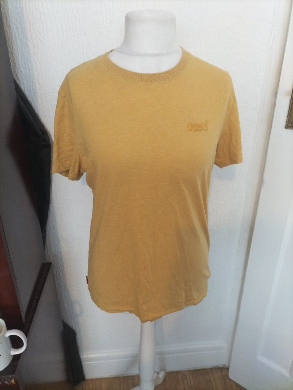 Mens Superdry Size M Dark Yellow Short Sleeved Tshirt