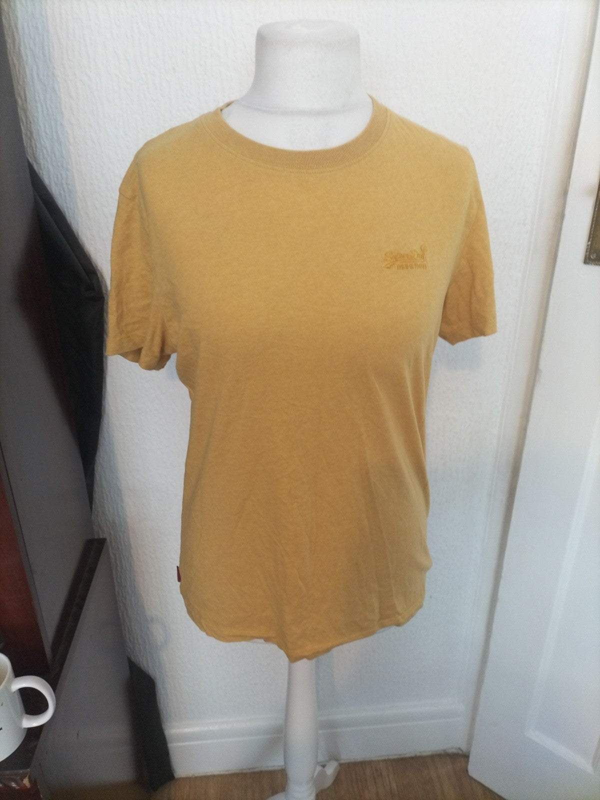 Mens Superdry Size M Dark Yellow Short Sleeved Tshirt