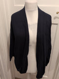 Wallis XL Navy Long Sleeve Open Blouse/Cardigan