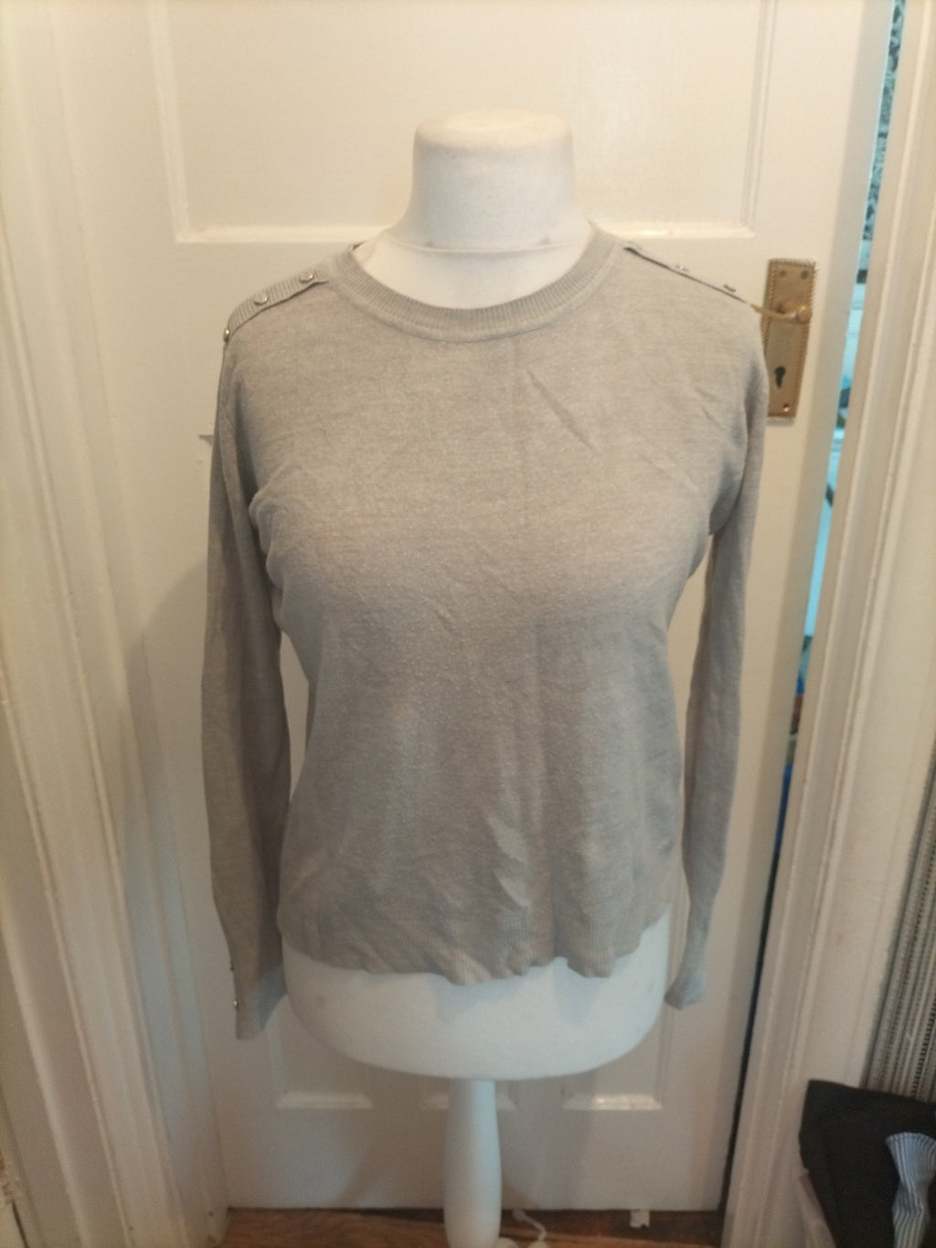 Ladies Primark Size M (12-14) Grey Lightweight Jumper