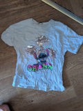 George 10-11 Years White Sequin Short Sleeve Stitch T-shirt