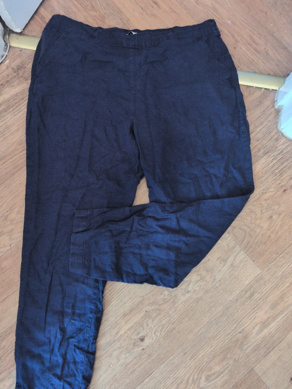 Ladies Tu Size 18 Navy Elasticated Trousers