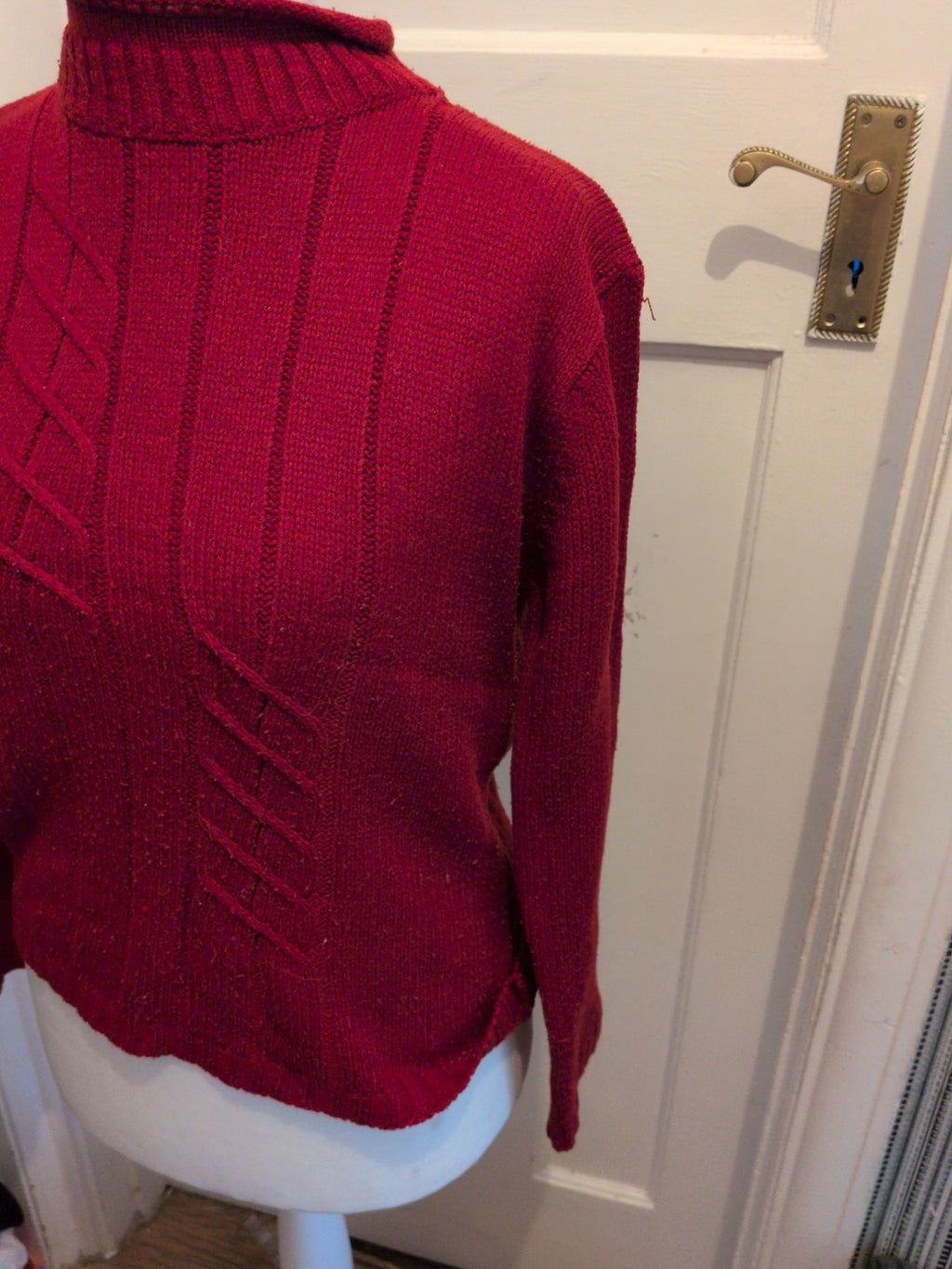 M/L Acrylic Red Jumper Long Sleeve