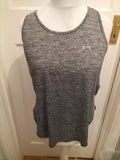 Ladies USA Pro Size Medium Grey Fleck Racer Back T-shirt Sleeveless