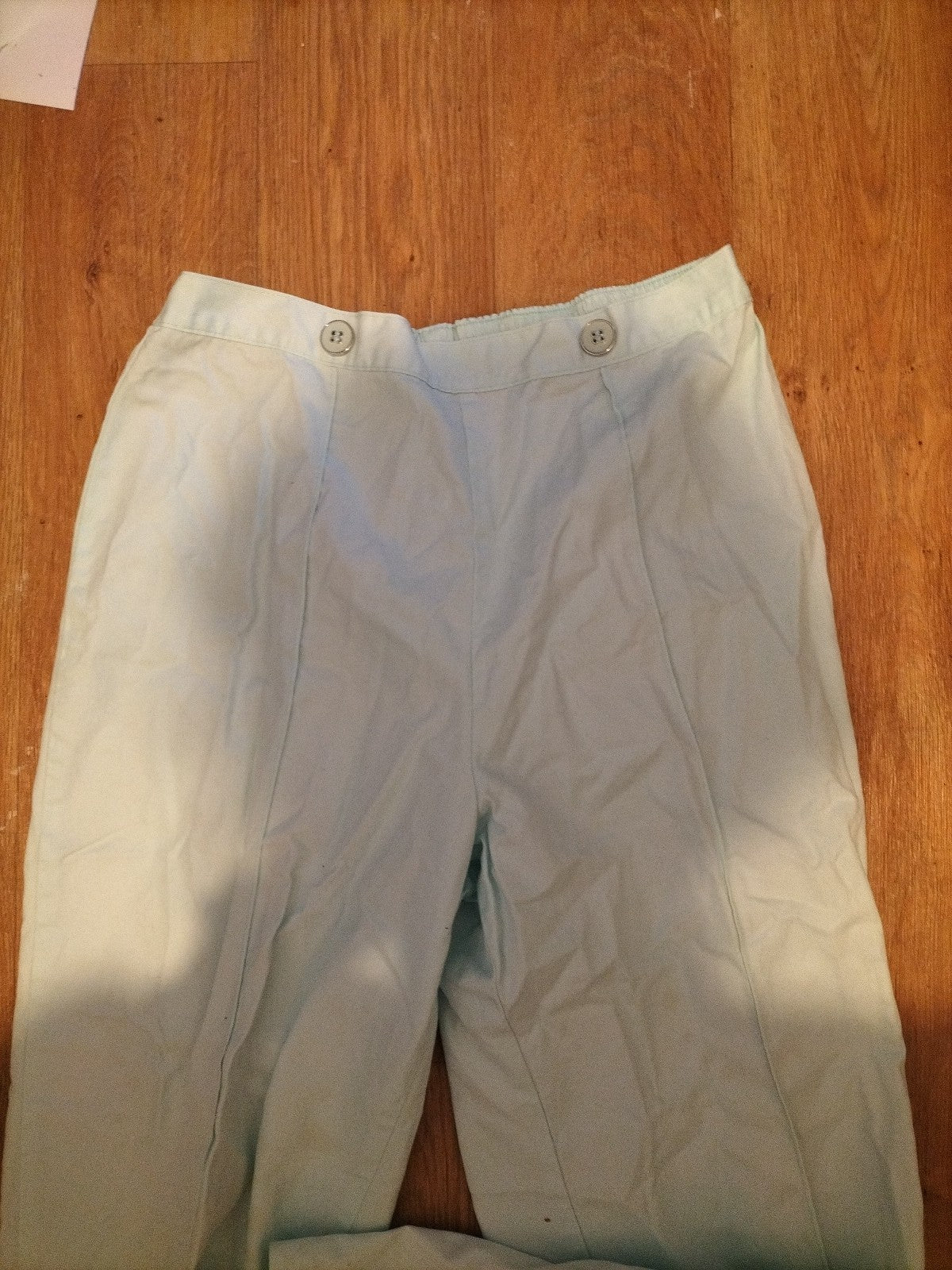 Ladies Marks And Spencer Size 14 Aqua Elasticated Trousers
