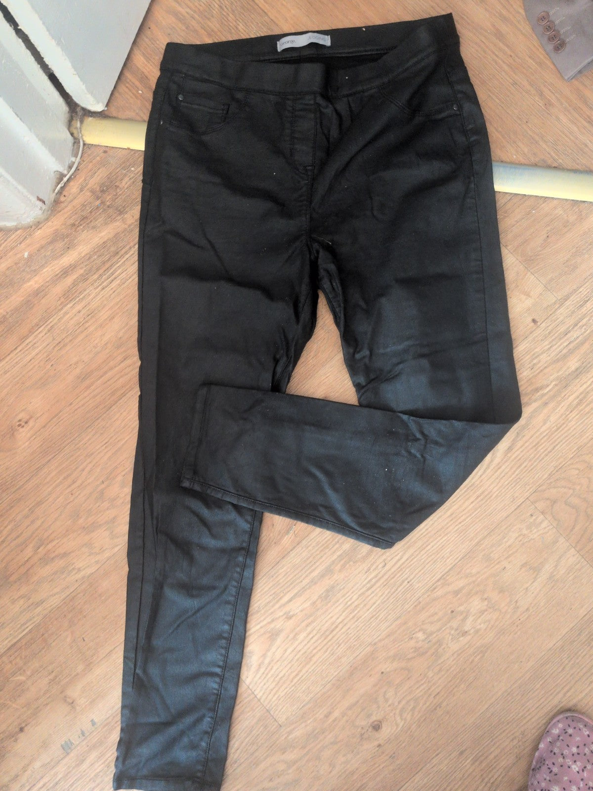 Ladies Leather Effect Jeggings Size 16 George Free Delivery