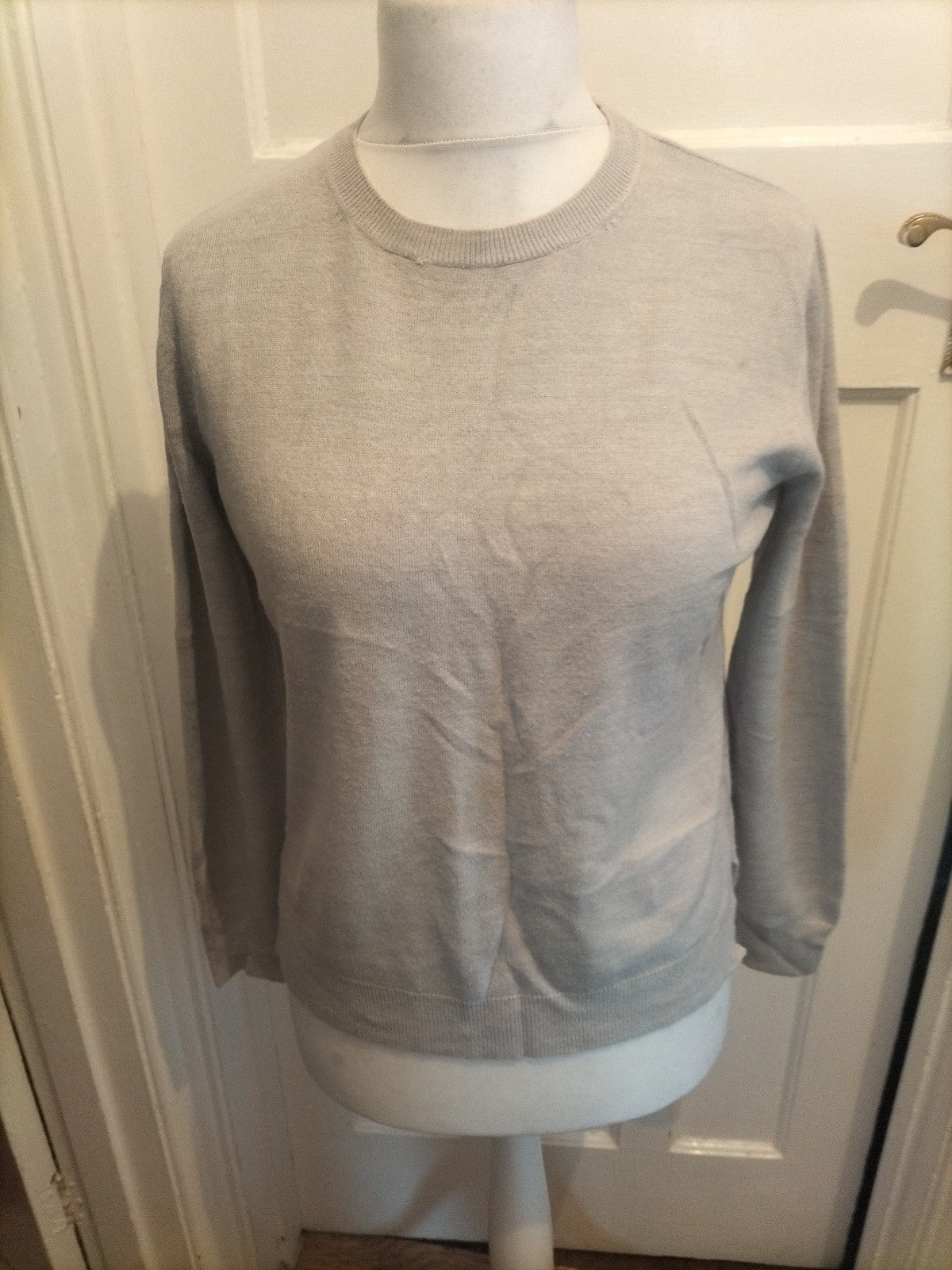 Ladies Marks And Spencer Size 14 Grey Marl Pullover Jumper