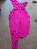 Ladies Proyocatue Size 8 Hot Pink Sleeveless Jumpsuit