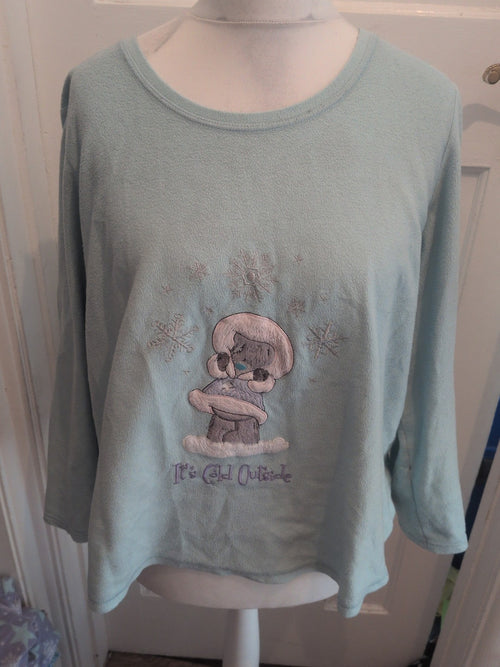 20-22 Blue Cold Outside Pyjama Top