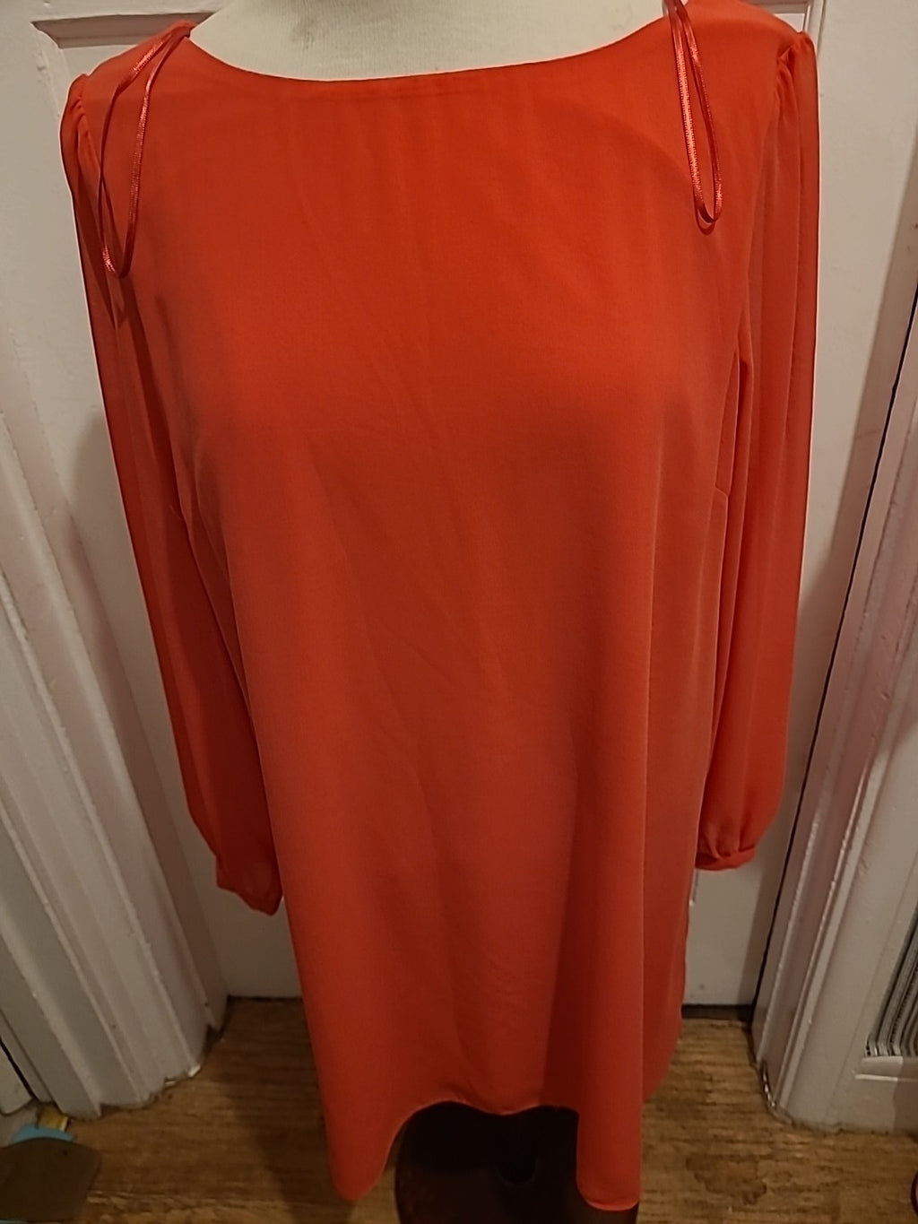 Ladies Primark Size 18 Pink Lined Long Sleeved Dress