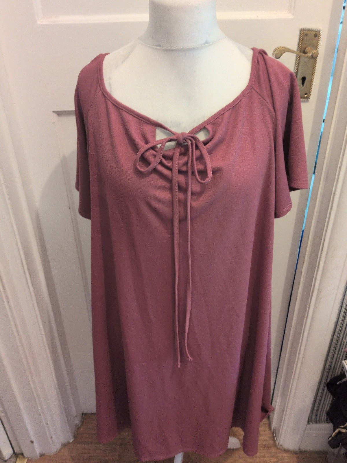 Pink Clove 24 Deep Pinky Purple Short Sleeve Dress