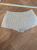 Primark 14-16 White Stripe Elasticated Pyjama Sleep Shorts