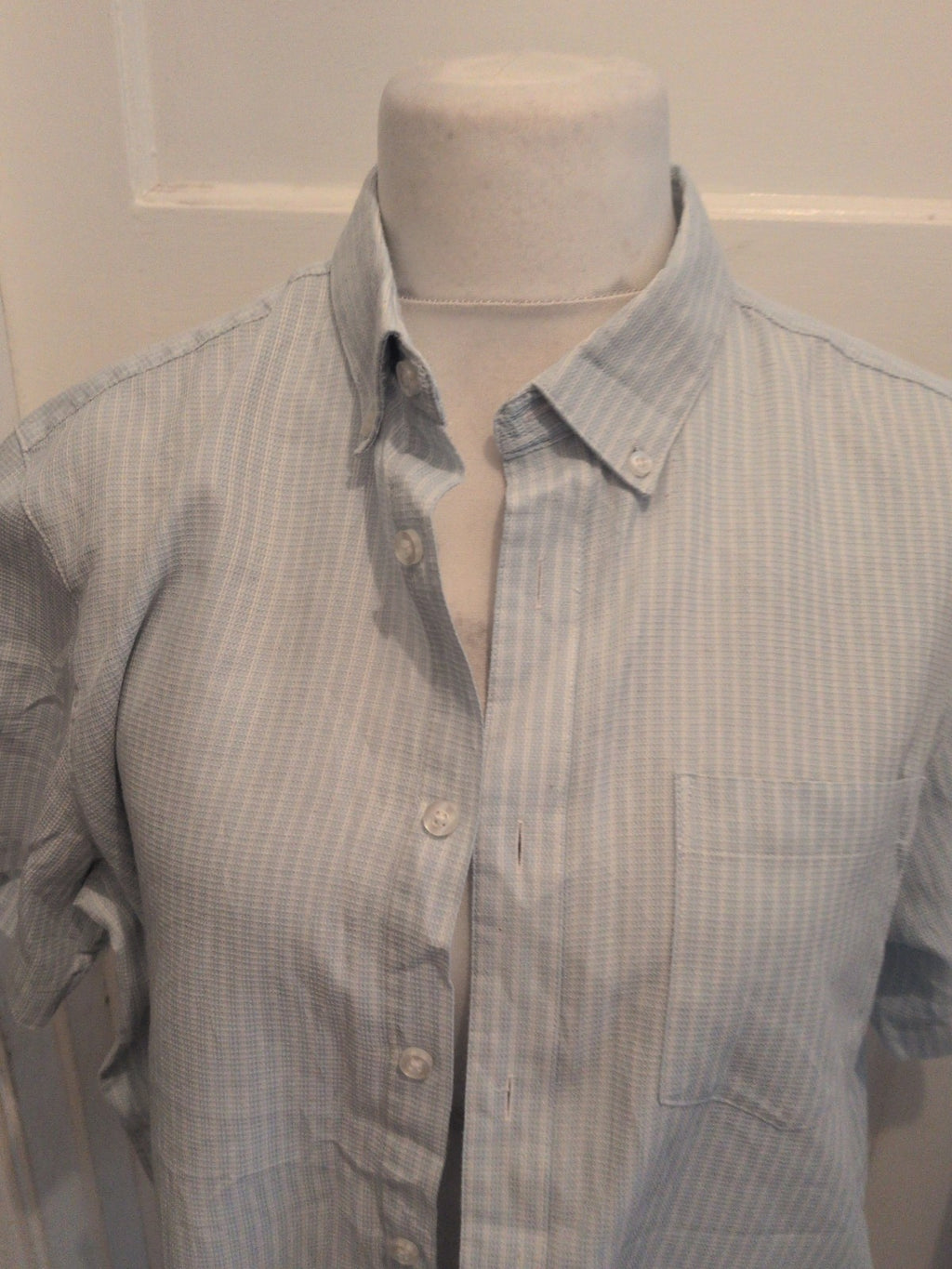 The Collection Debenhams Large Pale Blue Tailored Fit Short Sleeve Shirt