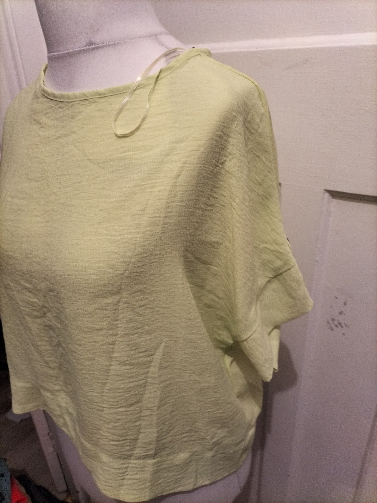 Ladies F&F Size 10 Lemon Short Sleeve Blouse