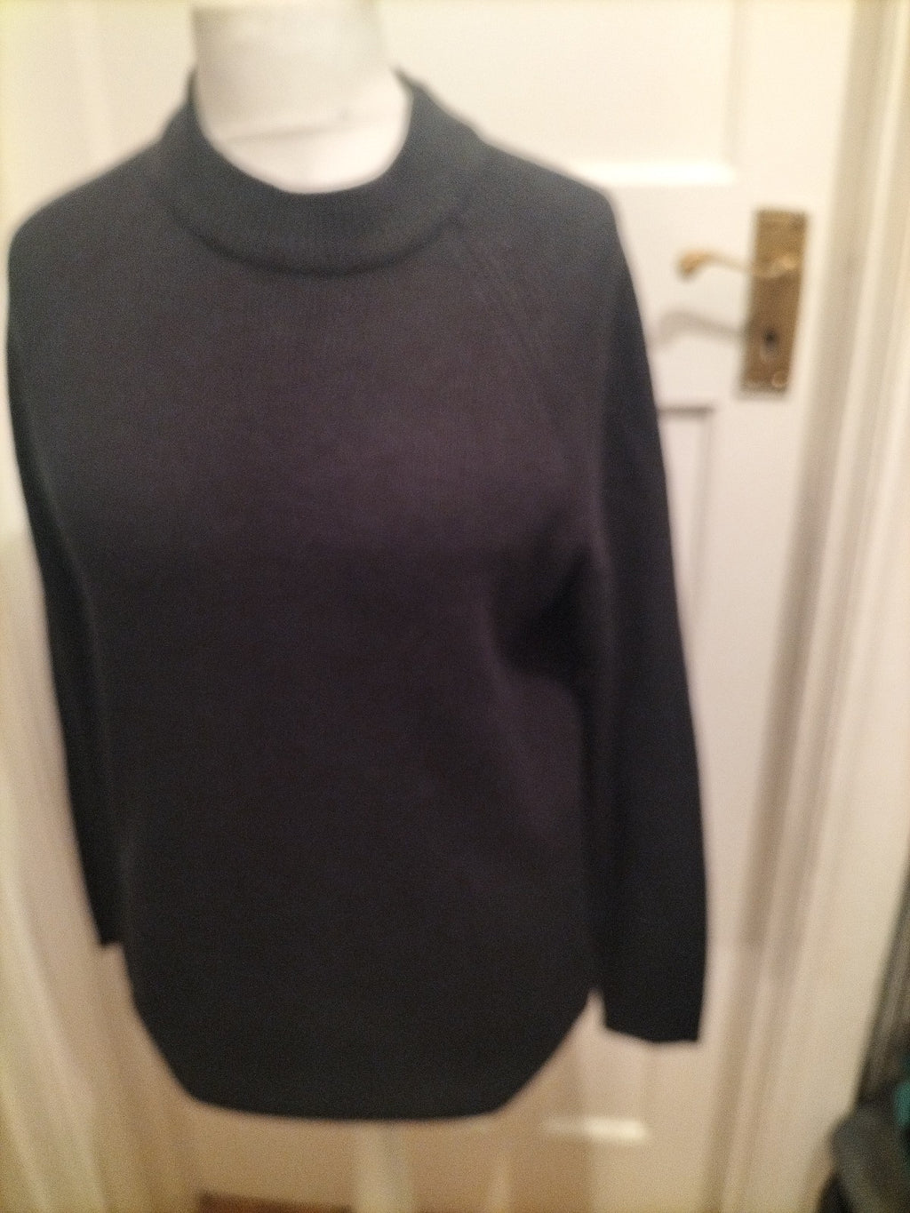 Mens Burton Size M Deep Green Cowl Neck Jumper
