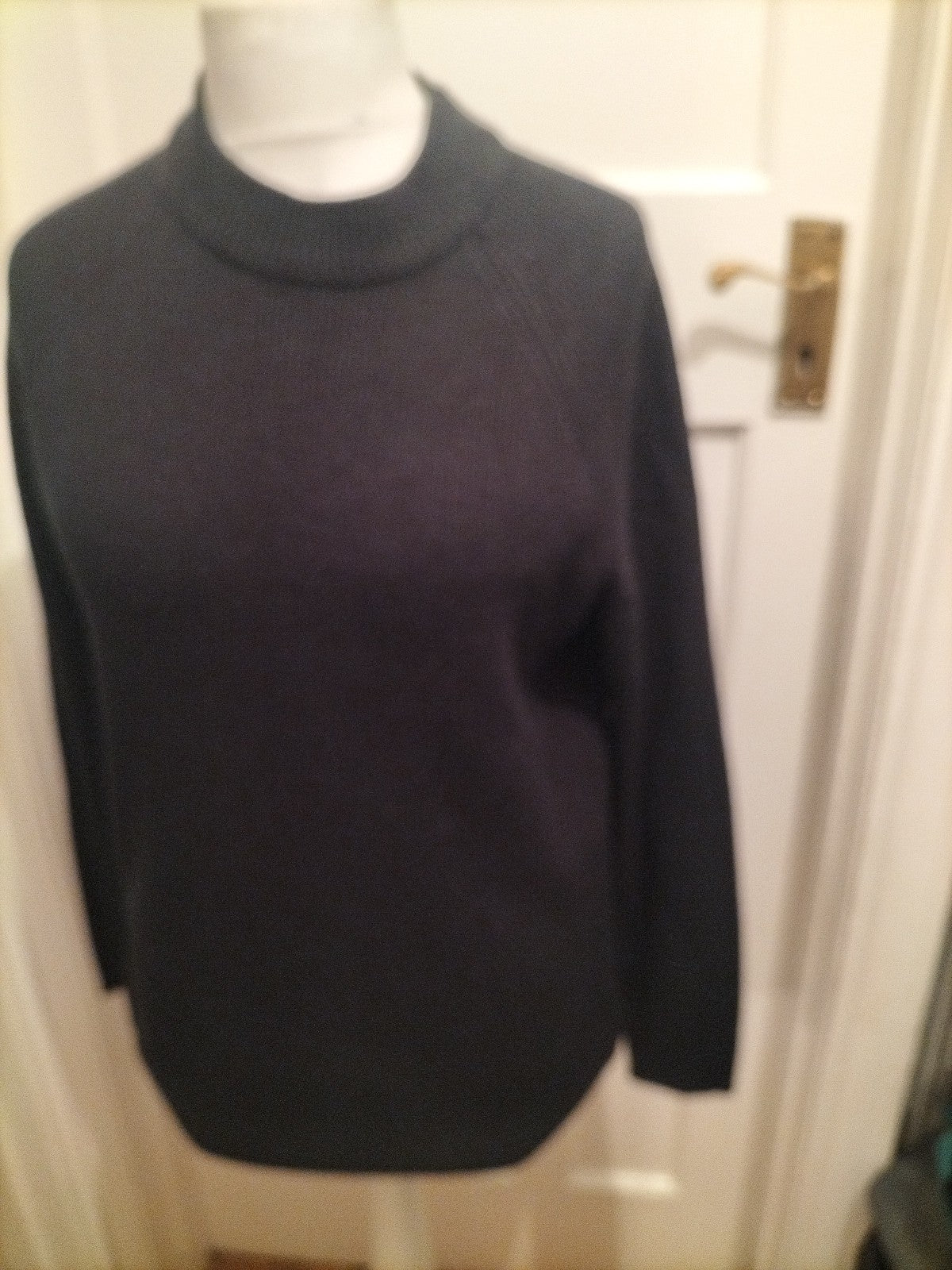 Mens Burton Size M Deep Green Cowl Neck Jumper
