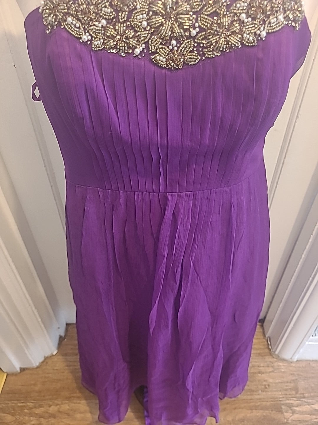 Ladies Monsoon Size 12 Purple Lined Sleeveless Dress