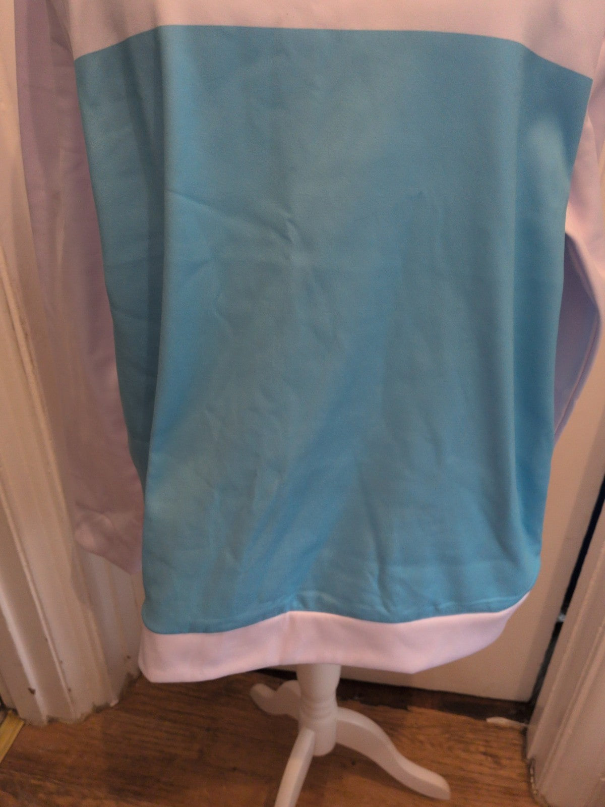 Brand New 4xl Turquoise And White Pullover Sweatshirt