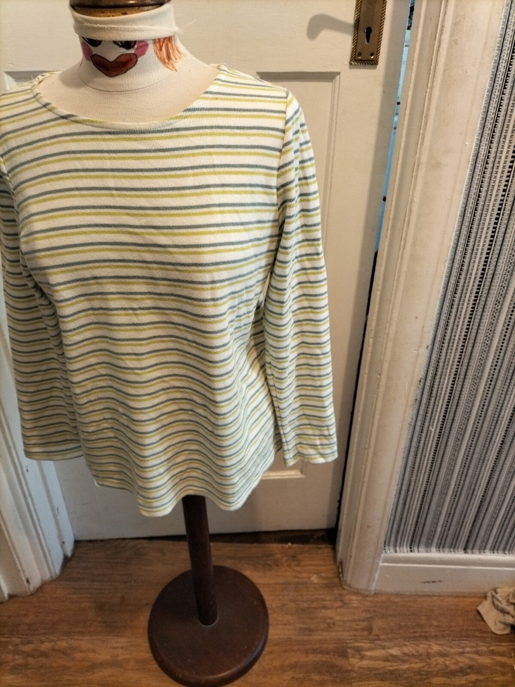 Ladies Bonmarche 14 Striped Long Sleeved Blouse
