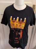 Large Ladies T-shirt Crown Print Short Sleeve