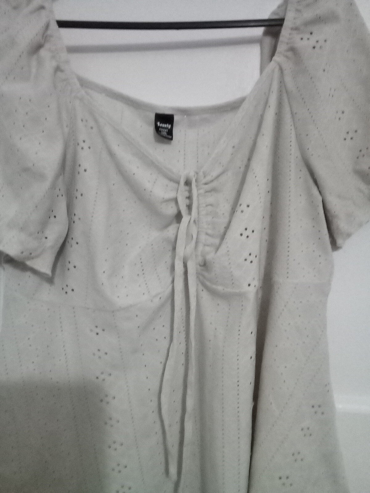 Ladies Seasty Curve 1xl Off White Short Sleeved Top