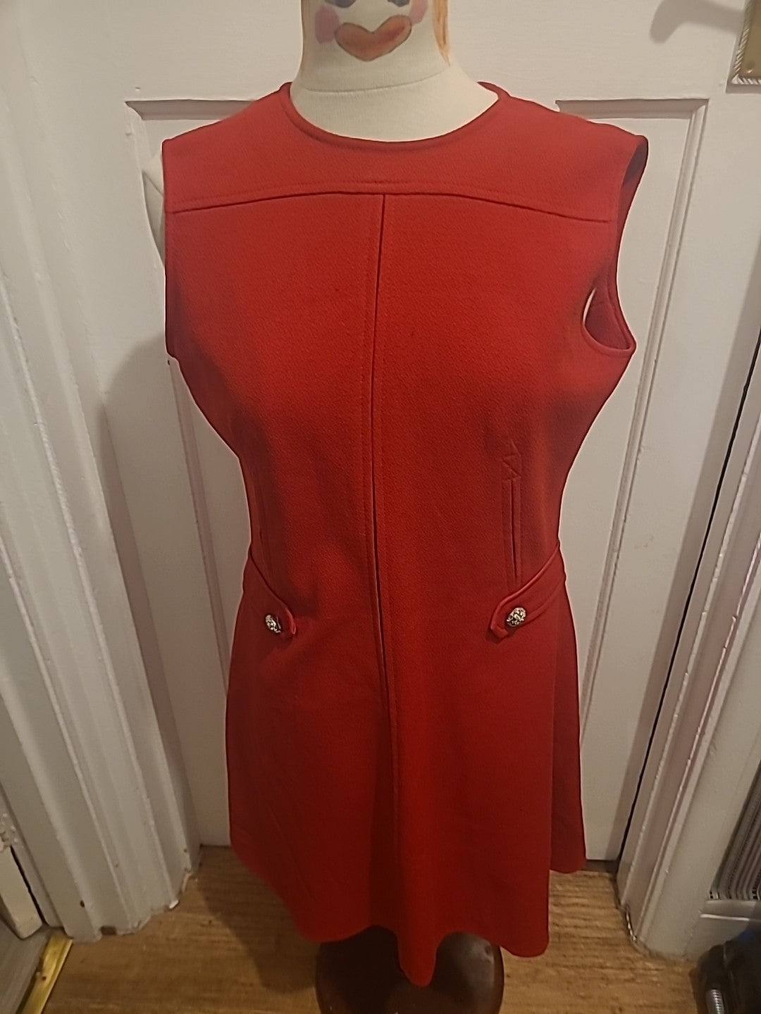 Ladies Size S/M Red Sleeveless Dress