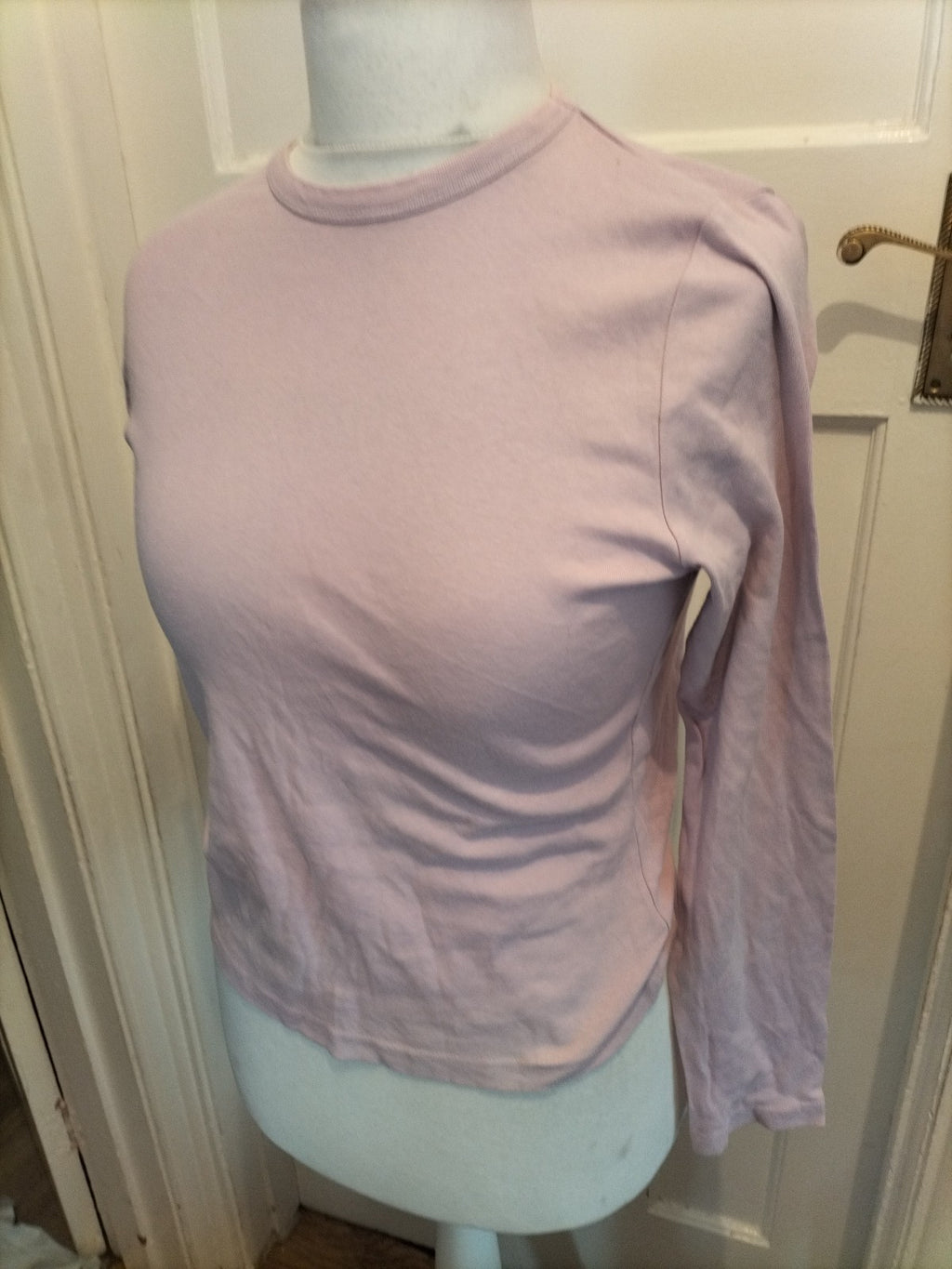 Ladies Size 12-14 Pale Lilac Long Sleeved T-shirt