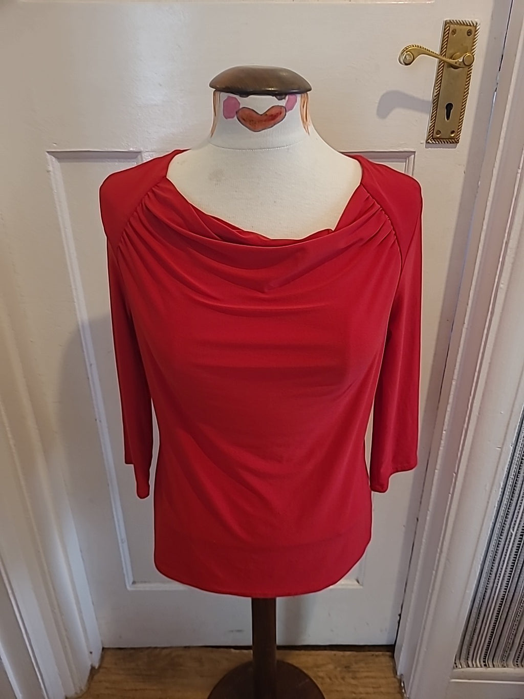 Ladies Julipa Size 12 Red Long Sleeved Blouse
