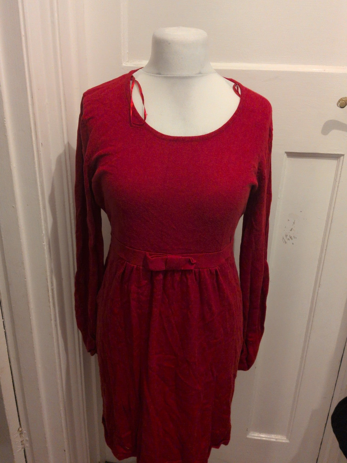 18-20 Red Long Sleeve Dress