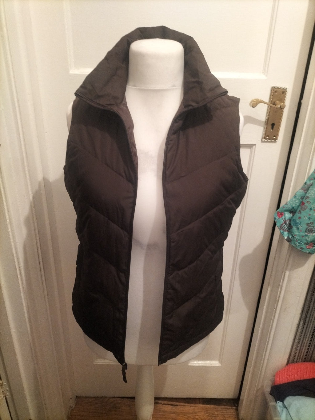 Lands End Small Dark Brown Gilet Puffer