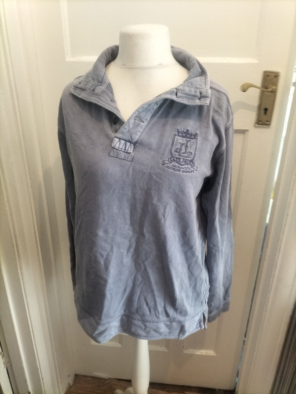 Lazy Jacks Medium Blue Collared Pullover Jumper