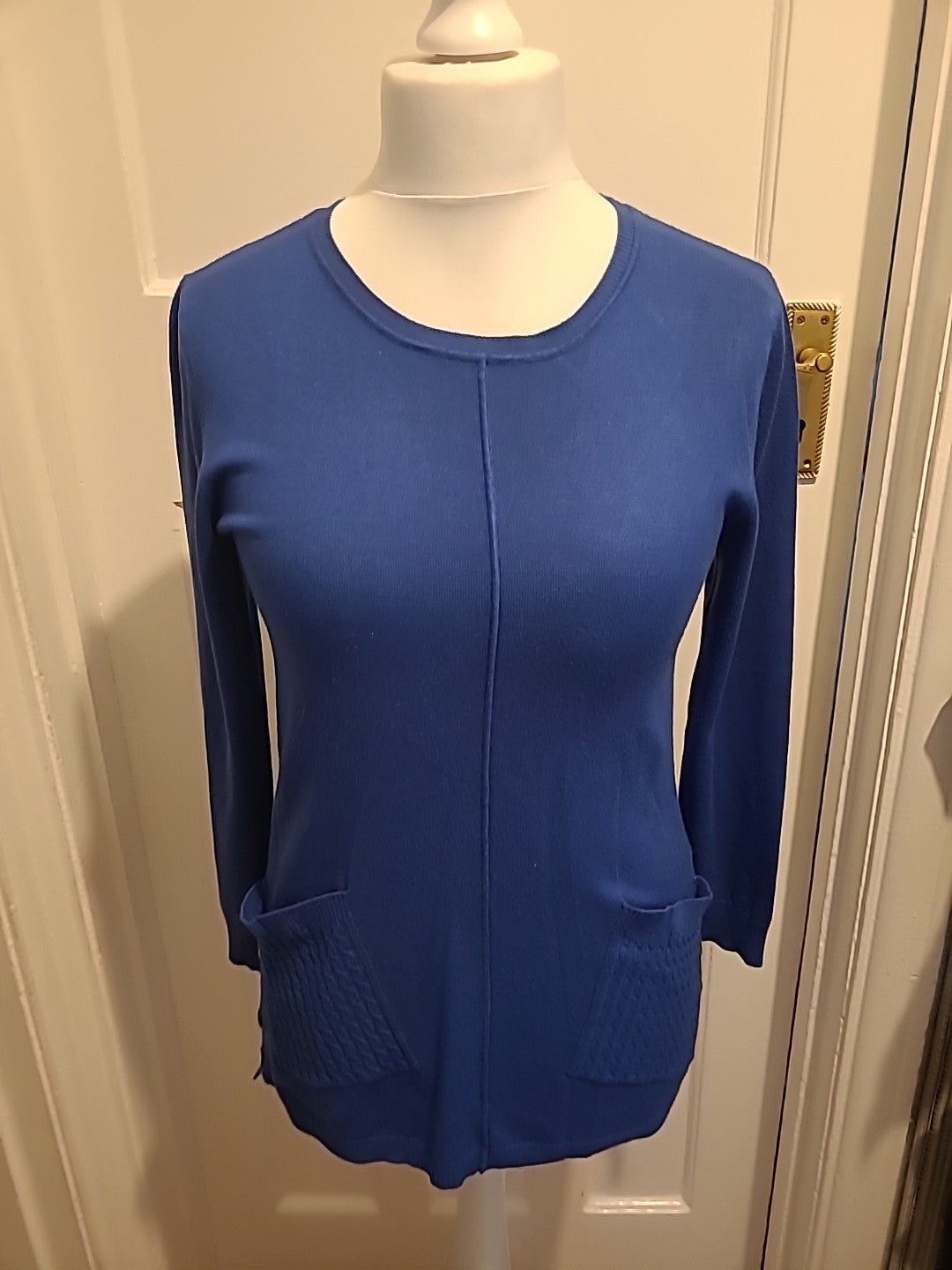 Ladies Alice Collins Size 10 Blue Long Sleeved Jumper