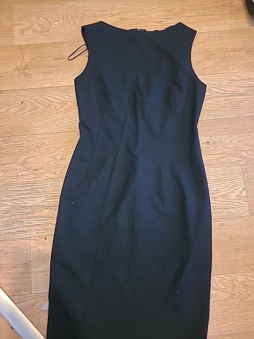 Ladies Zara Size Small Black Sleeveless Lined Pencil Dress