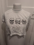 Shein Medium White Skull Ladies T-shirt