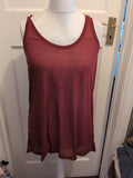 H&M Medium Rust Sleeveless Longline T-shirt