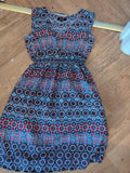 New Look Maternity 8 Blue Multicoloured Sleeveless Dress