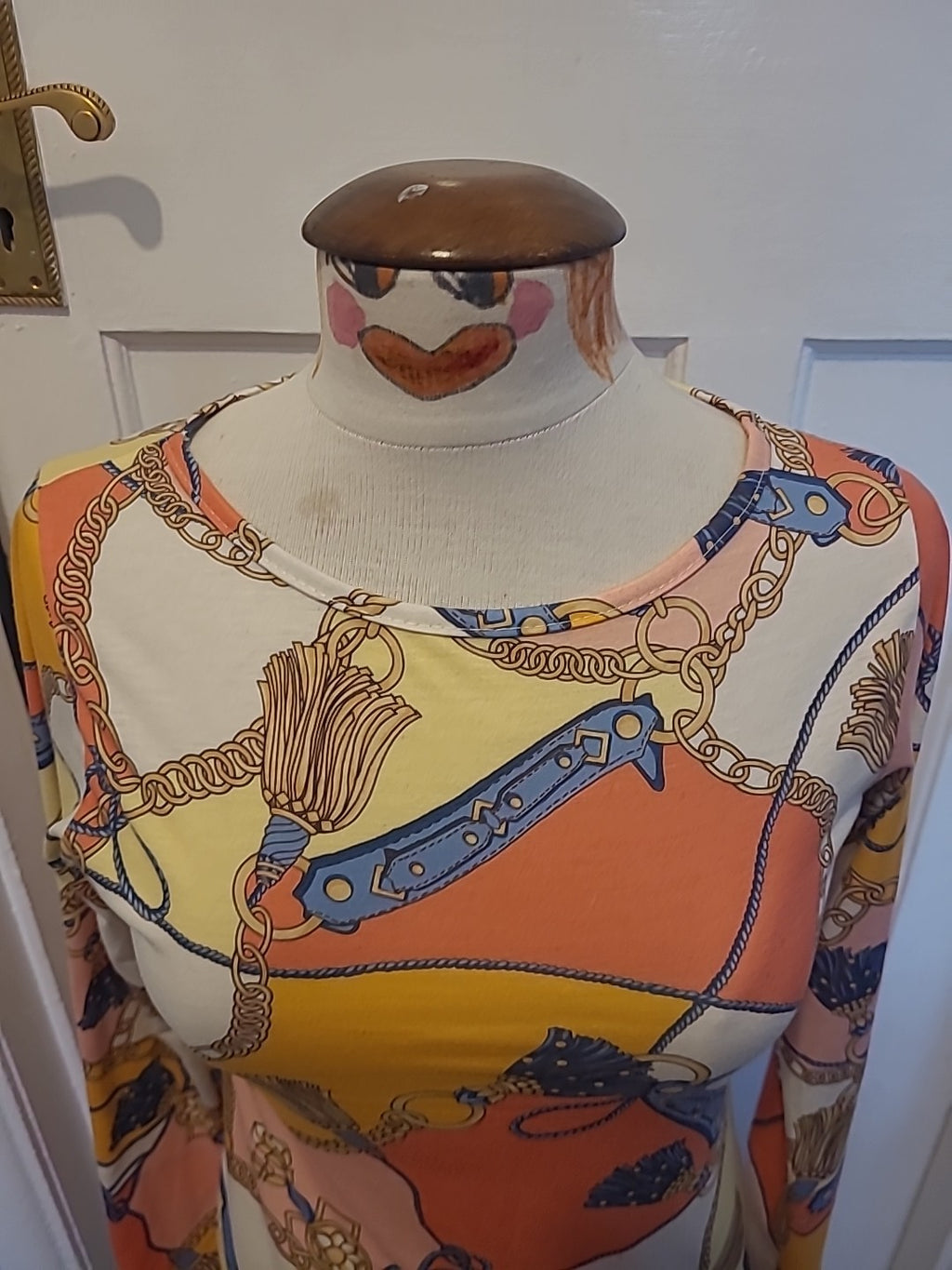 Ladies QED Size M/L Multi Aztec Long Sleeved Dress