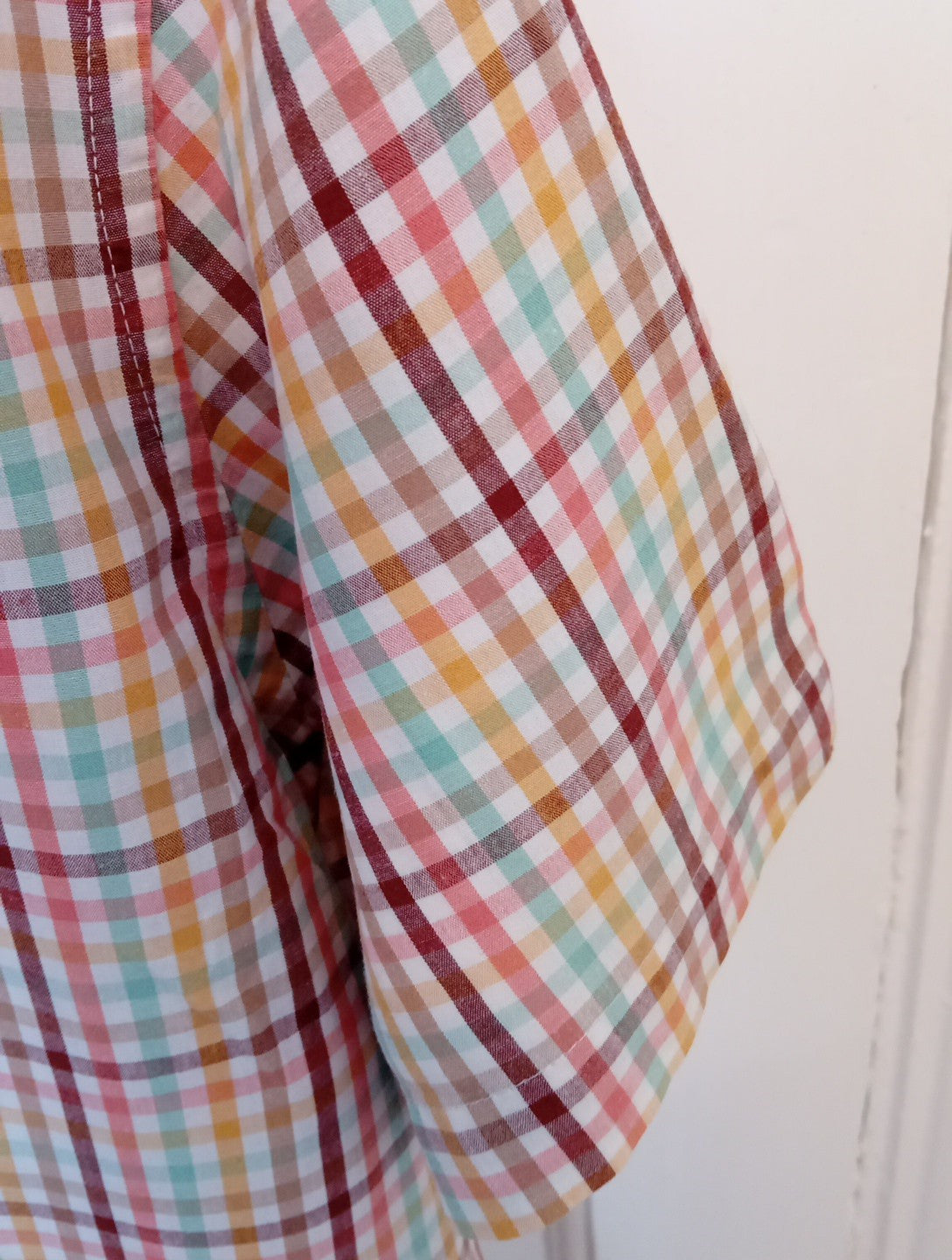 Mens Check Shirt George Size XL Brown/ Orange