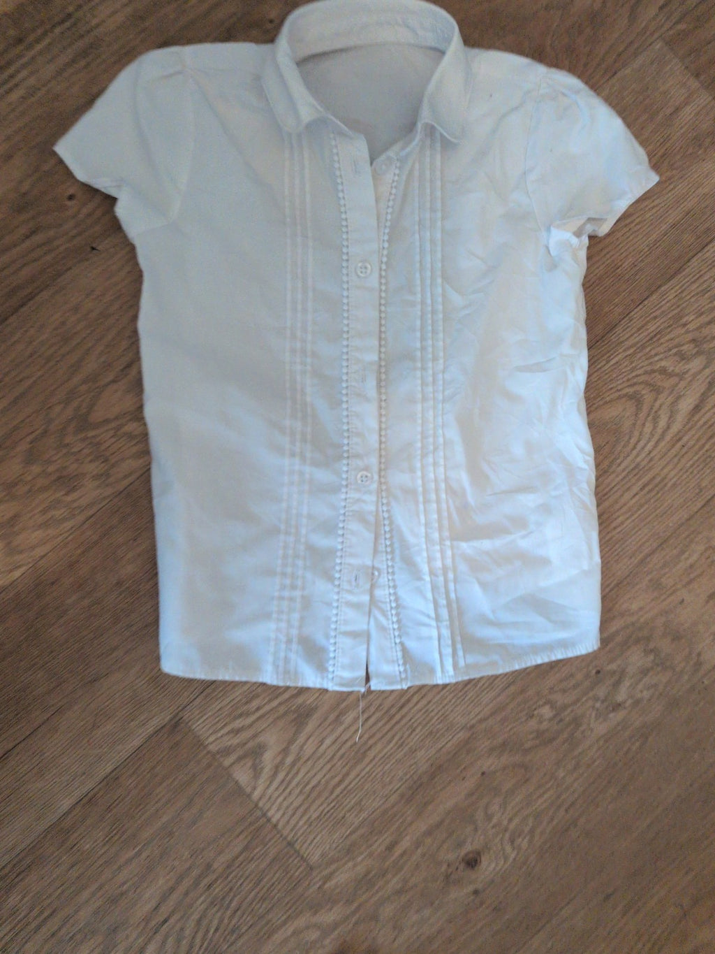 F&F 6-7 Years Short Sleeve Buttoned Girls Top